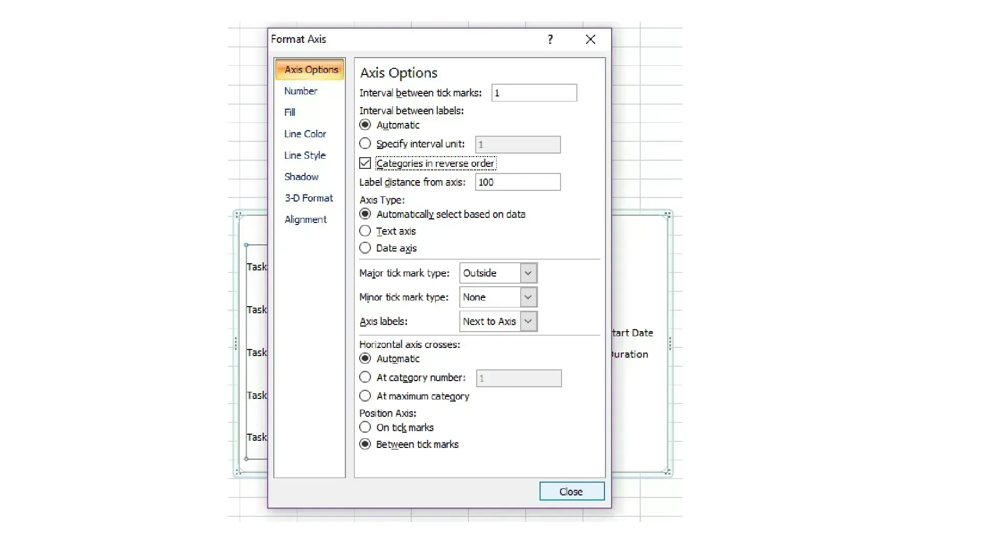 how to create gantt chart in excel