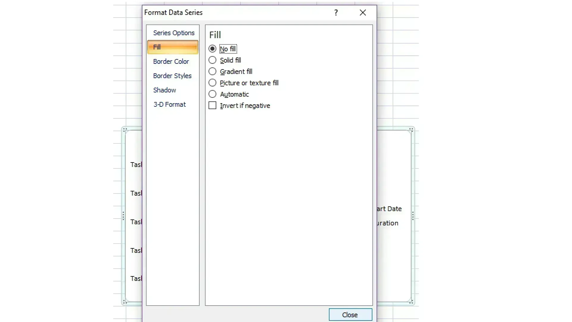 how to create gantt chart in excel