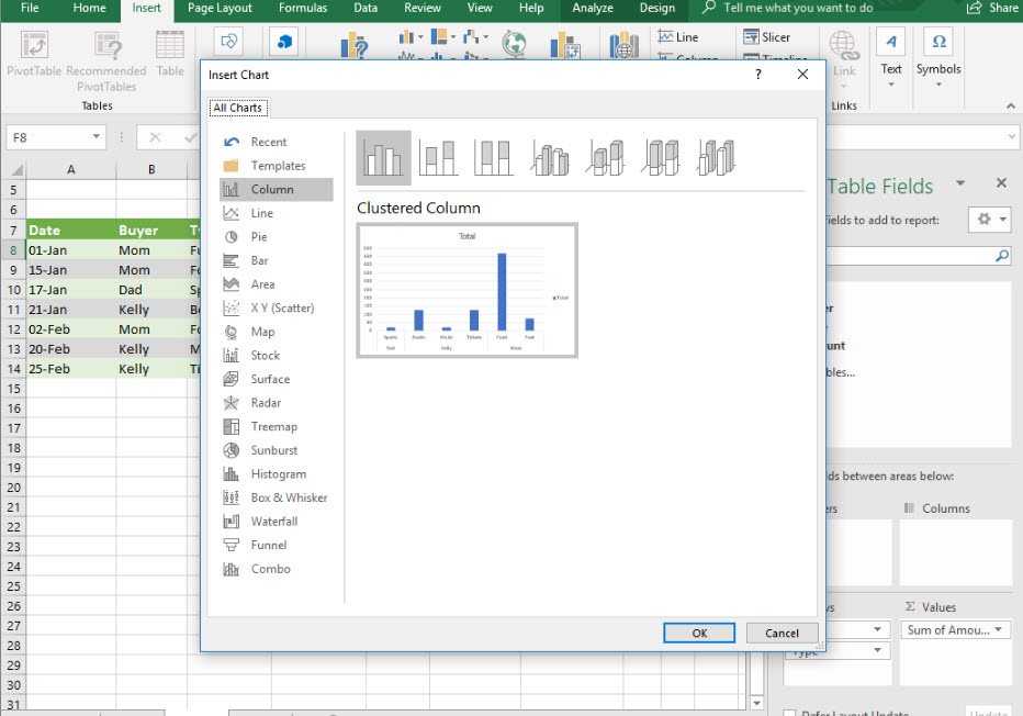 Create Pivot Table And Pivot Chart In Excel Less Than Two Minutes